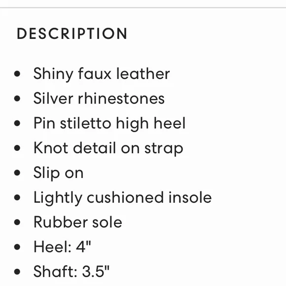 New Black Slingback Rhinestone Strap Pointed Heels size 10 - Picture 8 of 8